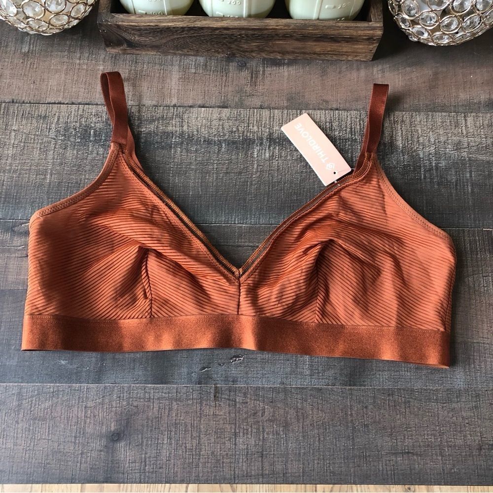 Thirdlove Shadow Stripe Triangle Wireless Bralette